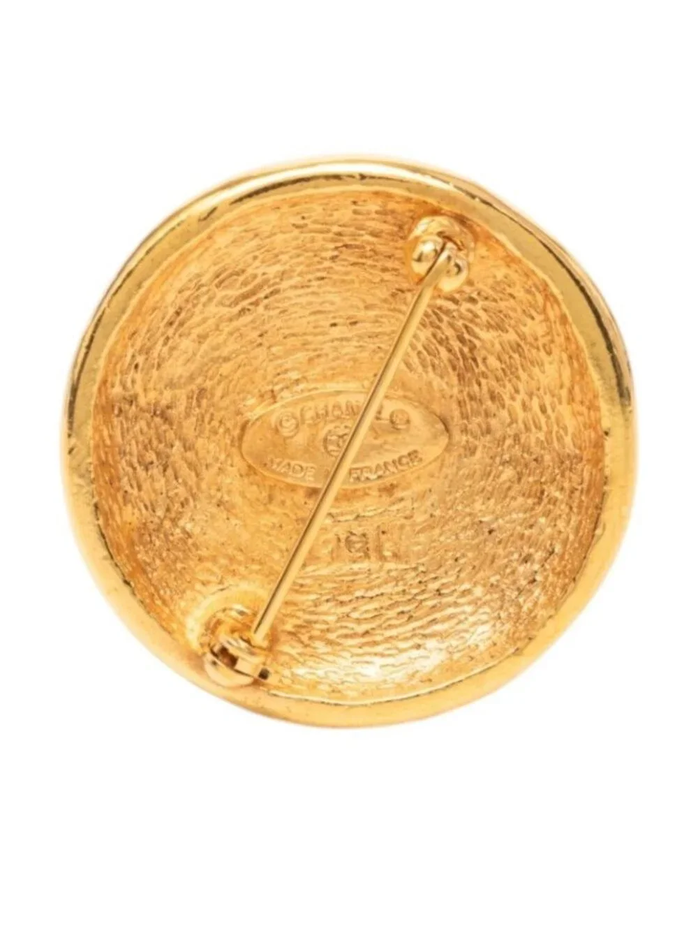 Chanel CC Logo Brooch Gold Plated